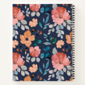 会議中に忙しいフリをするためのノートブック 面白い 花柄 ノートブック (裏面)