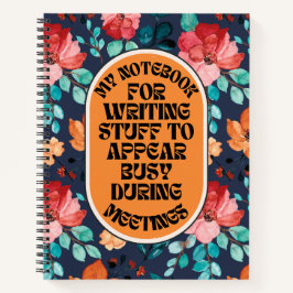 会議中に忙しいフリをするためのノート 面白いオフィス ノートブック