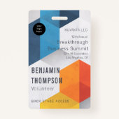 会議事業企業のイベントヘキサはっきりしたゴン バッジ (正面)