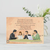 会議会議オフィス退職パーティー招待状 招待状 (スタンド正面)