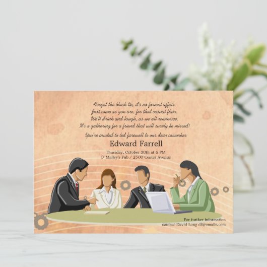会議会議オフィス退職パーティー招待状 招待状