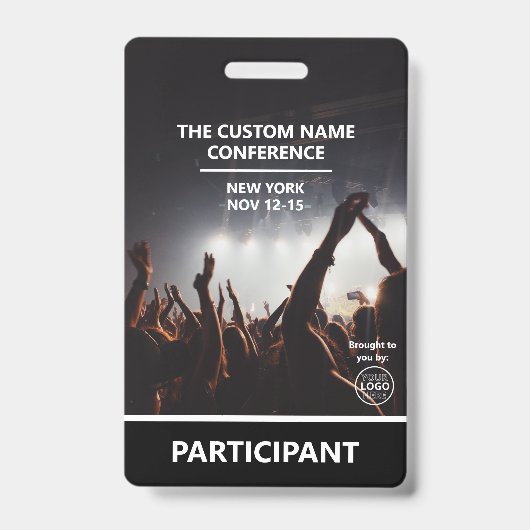 会議参加者アクセスパスQRコードカスタム バッジ (正面)