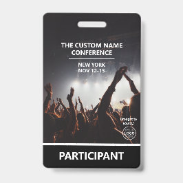 会議参加者アクセスパスQRコードカスタム バッジ