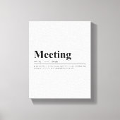 会議定義おもしろい引用文ウォールアート キャンバスプリント (正面)