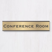 会議室フェイク金ゴールドオフィスのドアの看板 サインプレート (正面)
