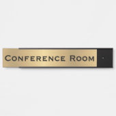 会議室フェイク金ゴールドオフィスのドアの看板 サインプレート (正面)