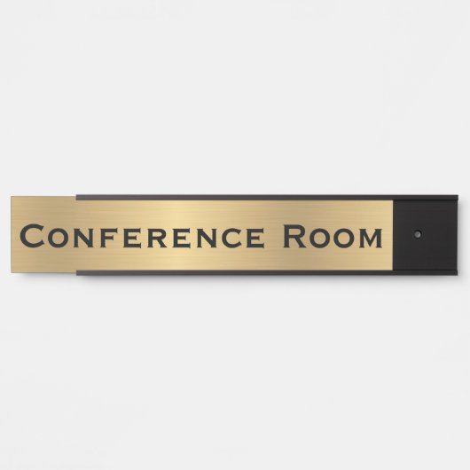会議室フェイク金ゴールドオフィスのドアの看板 サインプレート (正面)