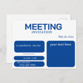 会議招待状 インビテーションポストカード (正面/裏面)