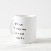 会議時間泥棒 – おもしろい Work Mug コーヒーマグカップ (正面左)