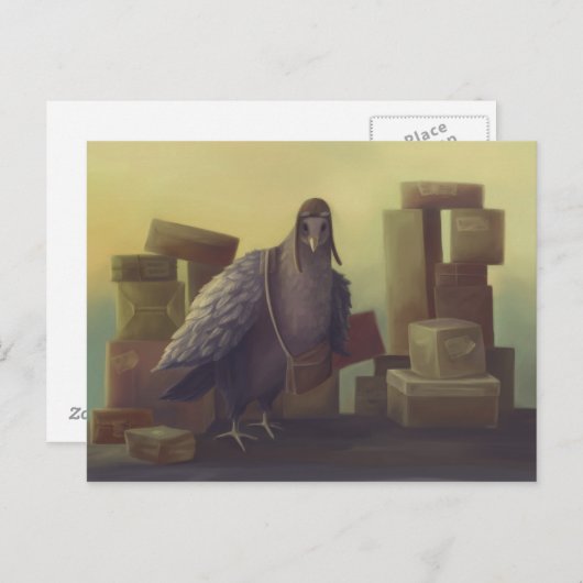 伝書鳩 ポストカード (正面/裏面)