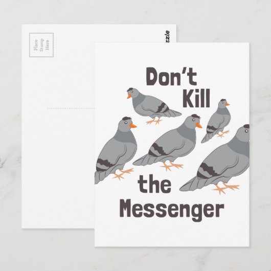 伝書鳩 ポストカード (正面/裏面)
