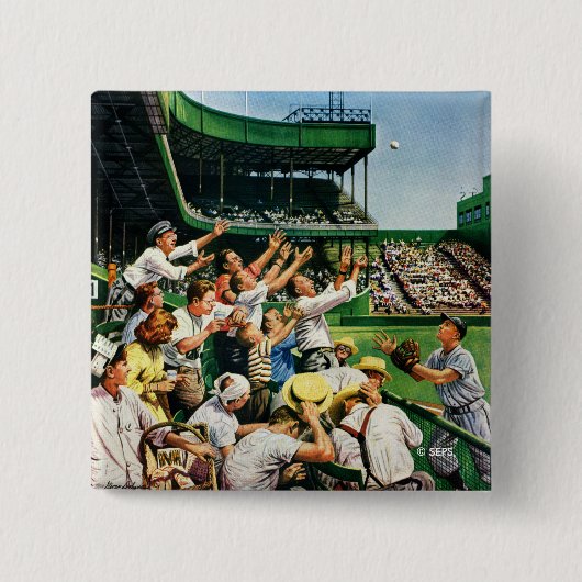 伝染性の家の操業球 缶バッジ (正面)