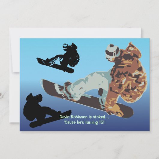 伝染性の空気スノーボードの招待状 招待状 (正面)