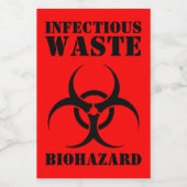 伝染性廃おもしろい棄生物学的災害［有害物質］ハロウィーン フードラベル (シングルラベル)