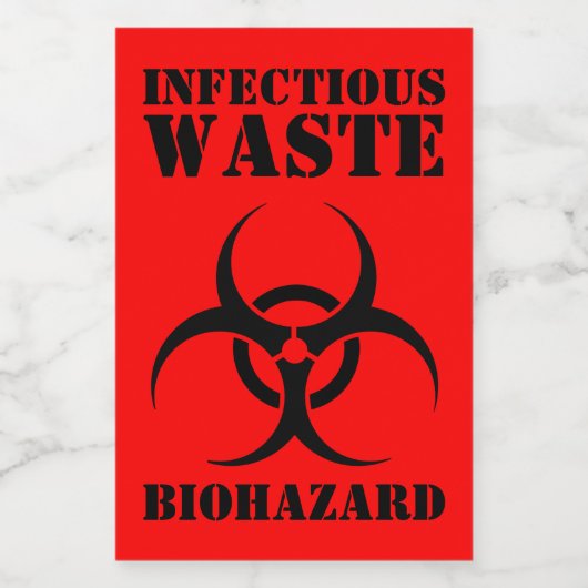 伝染性廃おもしろい棄生物学的災害［有害物質］ハロウィーン フードラベル (シングルラベル)