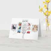 伝統おばあちゃんPHOTO COLLAGEライフストーリーキープサケ カード (黄色い花)