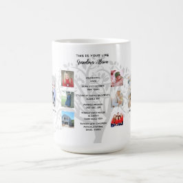 伝統おばあちゃんPHOTO COLLAGEライフストーリーキープサケ コーヒーマグカップ