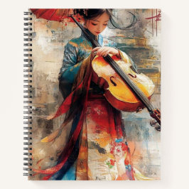 伝統のメロディ:アートと音楽の調和 ノートブック
