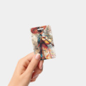 伝統のメロディ：アートと音楽の調和 バッジ (手持ち)