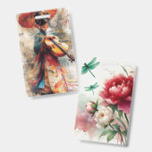 伝統のメロディ：アートと音楽の調和 バッジ (正面＆裏面)