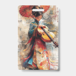 伝統のメロディ:アートと音楽の調和 バッジ