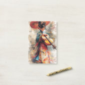 伝統のメロディ：アートと音楽の調和 ポストイット (デスク上)