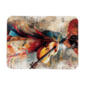 伝統のメロディ：アートと音楽の調和 マグネット (横)