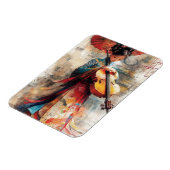 伝統のメロディ：アートと音楽の調和 マグネット (左側)