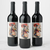 伝統のメロディ：アートと音楽の調和 ワインラベル (ボトル)