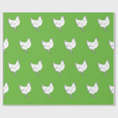 伝統の品種鶏-置く雌鶏パターン ラッピングペーパー (フラット)