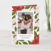 伝統の折り畳まれた休日のグリーティングカード シーズンカード (正面)