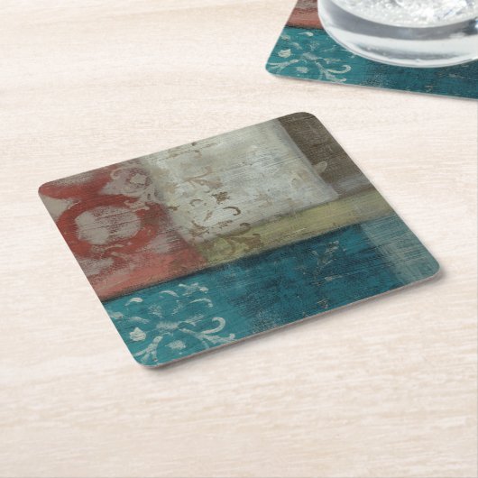 伝統の抽象芸術I スクエアペーパーコースター (アングル)