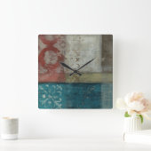 伝統の抽象芸術I スクエア壁時計 (ホーム)