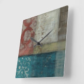 伝統の抽象芸術I スクエア壁時計 (傾斜)