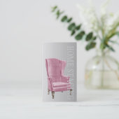 伝統の椅子の家の経験豊かな人のインテリア・デザイナー 名刺 (スタンド正面)