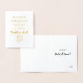 伝統の生きたおもしろい花嫁のメイドまたはメイド・オブ・オーナー(花嫁付き添い人) 箔カード (ディスプレー)