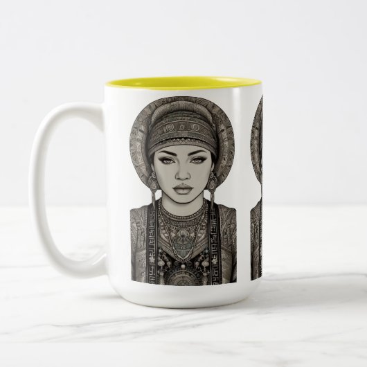 伝統の糸 ツートーンマグカップ (左)