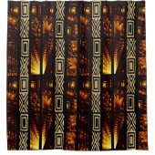 伝統の黄金の糸 シャワーカーテン (正面)