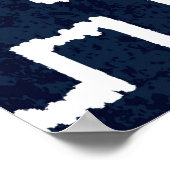 伝統を持つ無縫藍染め模様 ポスター (角)