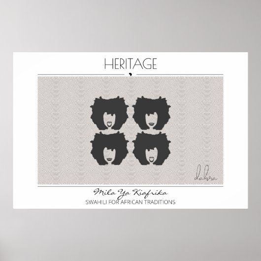 伝統アフリカ女性気分 ポスター (正面)