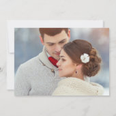 伝統エレガント赤フローラブーケ写真結婚の 招待状 (裏面)