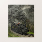 伝統スチームトレインとスモークジグソーパズル ジグソーパズル (縦)
