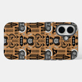 伝統トーテム – アフリカの部族動物パターン Case-Mate iPhoneケース (裏面 (横))