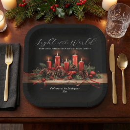 伝統バイブル聖句クリスマスホリデー ペーパープレート