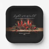 伝統バイブル聖句クリスマスホリデー ペーパープレート (正面)