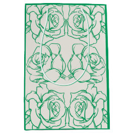 伝統バラ抱き枕 ミディアムペーパーバッグ