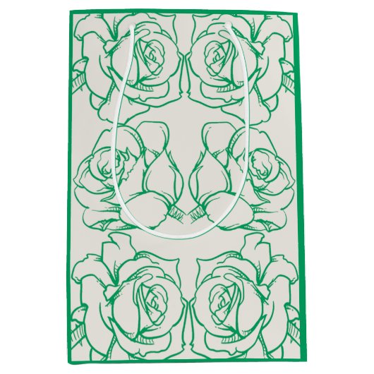 伝統バラ抱き枕 ミディアムペーパーバッグ (正面)