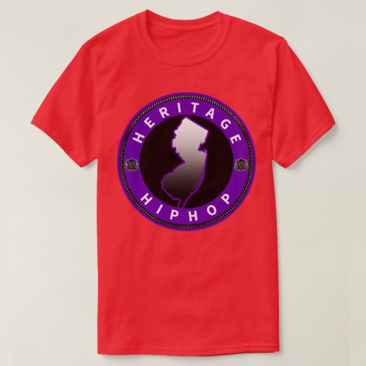 伝統ヒップホップシルバーNJサイン Tシャツ (デザイン正面)