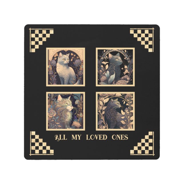 伝統フェイネココラージュアールヌーボーメタルプリント メタルプリント (正面)