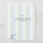 伝統ブルーベルズビーズブルーセージ結婚フローラ 招待状 (裏面)